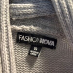 Fashion Nova Light Gray Knit Top